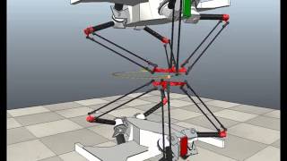 stacked dual Ragnar Robot Explorer circular curve ( v-rep simulation)