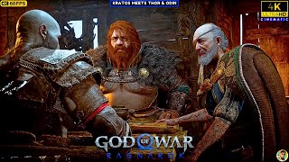 Kratos Meets Thor \u0026 Odin For The First Time - God of War Ragnarok [ 4K 60FPS ULTRA ] - Cinematic