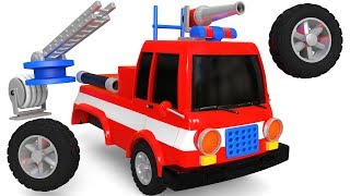 How to Assemble a Fire Truck Street Vehicle with Nursery Rhymes For Kids