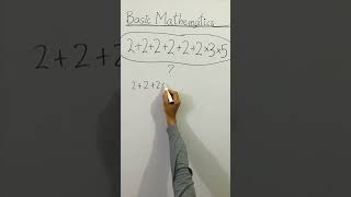 😳 CLEAN BASIC MATHEMATICS 2+2+2+2+2+2x3x5=? #Shorts