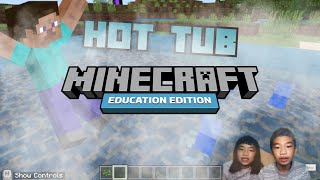 How to Code MINECRAFT: *HOT TUB* in Minecraft: Education Edition with PYTHON