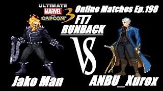 Jako Man VS ANBU_Xurox FT7 RUNBACK (UMVC3 Online Macthes Ep.198)