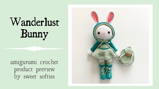 Wanderlust Bunny · Amigurumi Crochet Pattern Rabbit Doll Preview