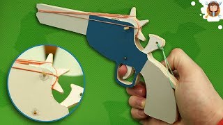 Rubber Band Gun - Tutorial - (Cardboard Pistol)