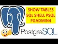 How To Show Tables In PostgreSQL Database Using SQL Shell psql And pgAdmin || PostgreSQL Tutorials