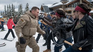 Bikers Mess with the WRONG Soldier at a Ski Resort