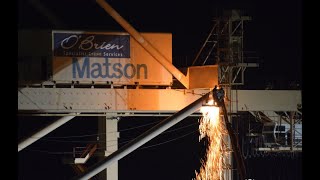 Demolition of 4No. STS Container Cranes By Way of Controlled Collapse -  Sand Island, Hawaii, USA