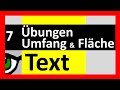 Flächeninhalt und Umfang-Textaufgaben, Textrechnungen, Rechteck und Quadrat. Aufgaben und Übungen!