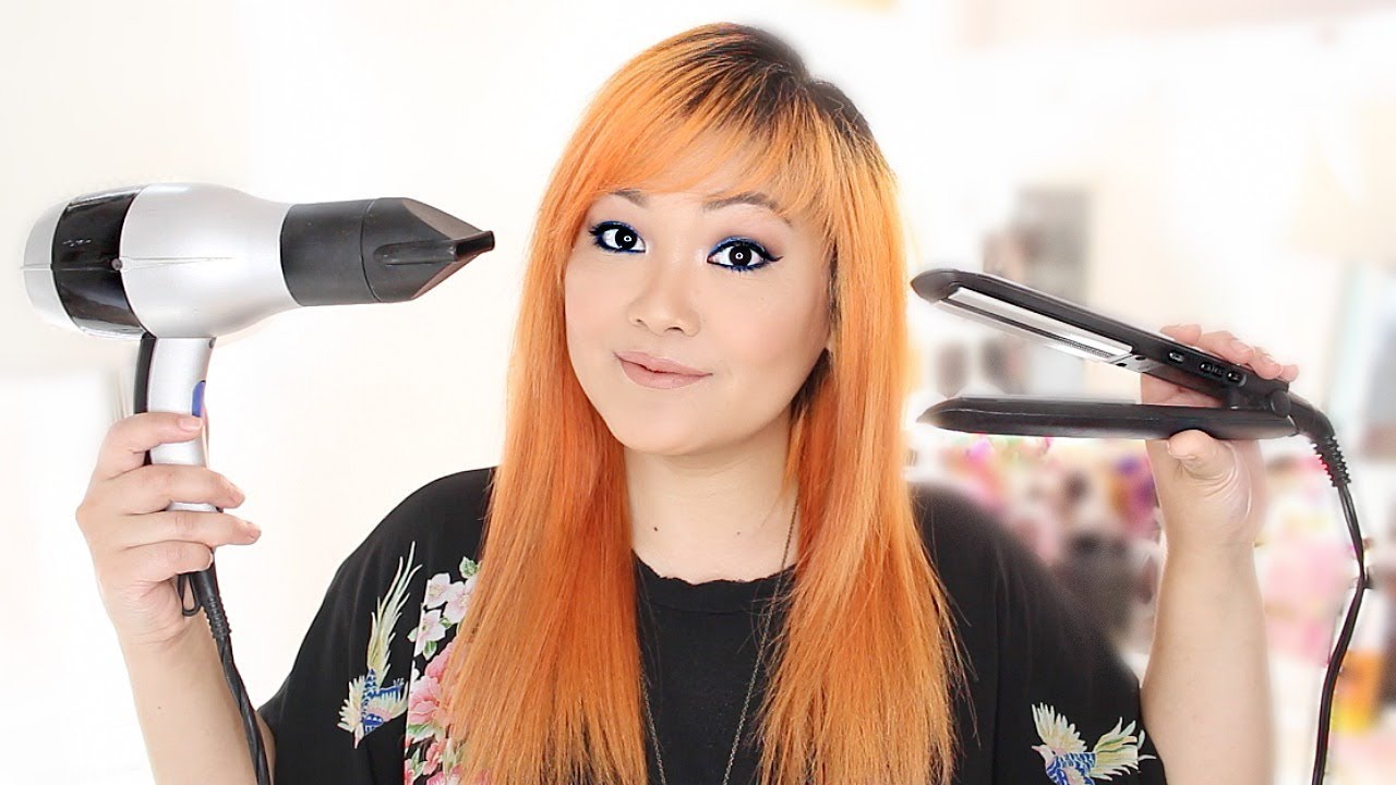 How I Style My Bangs Hair Tutorial Youtube