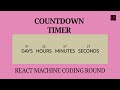 Count down timer | Machine Coding Round | Learnersbucket