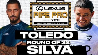 Filipe Toledo vs Deivid Silva | Lexus Pipe Pro presented by YETI 2025 - Round of 32