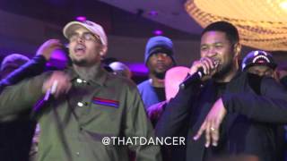 Chris Brown & Usher Perform "New Flame" in Miami
