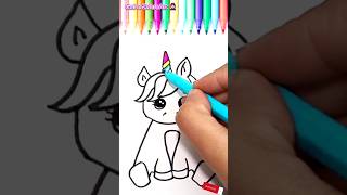 cute and easy unicorn drawing #unicorn #shorts