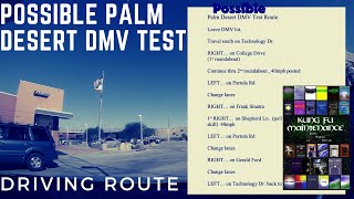 Practice Driving For Possible Palm Desert California DMV Test Route Behind The Wheel Test