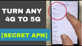 Secret APN that converts 4G to 5G on any network | Increase 4G Speed
