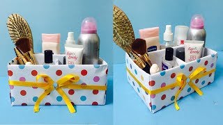 DIY Makeup Organizer Box | Cardboard Cosmetic Box Making at Home | #5