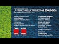 FISAC CGIL - LA FINANZA NELLA TRANSIZIONE ECOLOGICA