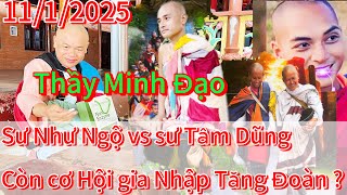 Thầy Minh Đạo chia sẽ sư Như Ngộ vs Tâm Dũng còn cơ hội gia nhập tăng đoàn ?