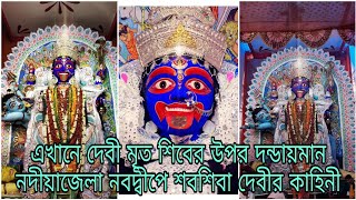 এখানে দেবী মৃত শিবের উপর দন্ডায়মান, নদীয়াজেলার নবদ্বীপে শবশিবা দেবীর কাহিনী