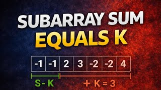Subarray Sum Equals K | Interview Problem Explained Simply