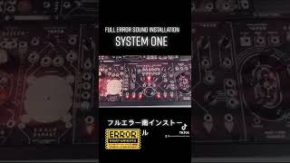 Error sound ￼ installation . System one￼￼