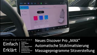 Tiguan Passat Golf ID7 ID4 - Automatische Sitzklimatisierung, Elektrische Sitze + Massagefunktionen