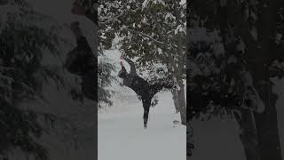 😜Parkour In The Snow Is Awesome Too! #tricking