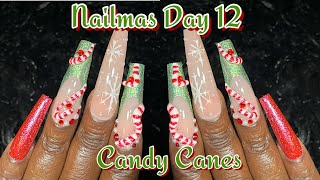 Nailmas Day 12 | Candy Cane Love💚❤️