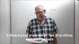 קורס גמר פנסיוני קרנות פנסיה מבדק 9 שאלה 2