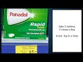 panadol 500mg paracetamol pain relief headache muscle pain period pain otc roze pharm