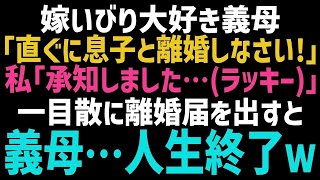 【スカッとする話】嫁いびりが生き甲斐の義母「1週間以内に孫を置いて出て行け！！」私「喜んで♪」直ぐに離婚届を出した結果、義母に人生最大の危機が訪れｗ【修羅場】【朗読】【総集編】