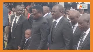 President Ruto, DP Rigathi Gachagua arrive for Kelvin Kiptum's final farewell