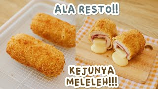 Gak Usah Beli Lagi!! Bikin Sendiri MENU RESTO CORDON BLEU CHICKEN di Rumah!!