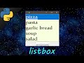 Learn Python tkinter GUI listboxes easy 📋