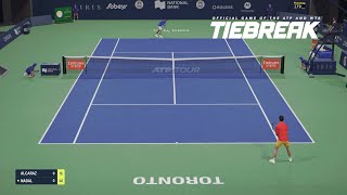 TIEBREAK - Carlos Alcaraz Vs Rafael Nadal I Toronto Masters I Expert Difficulty (PS5)