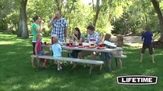 Lifetime Picnic Tables 880123 Commercial Folding Picnic Table 10 Pack