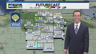 Temps falling this weekend with more snow chances, too