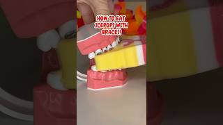 How to eat ICE POPS with BRACES ON ?! 🤯 #braces #spongebob #howto