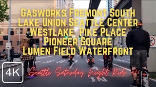 Huge Electric Group Ride | Seattle Saturday Night Ride, SNR 76 | Downtown Seattle, WA | Full Ride