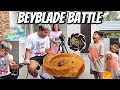 BEYBLADE BATTLE ANDRAKE VS PAPA!  | ANDRAKE STORY