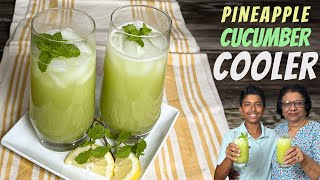 Pineapple Cucumber Cooler Drink Recipe | Refreshing Summer Beverage