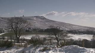 HD Stock Footage |Clee Hill Radar Station |Shropshire | Snowy countryside| Bleak| Winter| E19R26 009