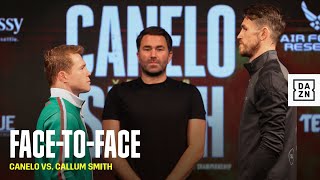 THAT SIZE DIFFERENCE! Canelo & Callum Smith Go Head-To-Head Before Their World Title Clash