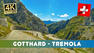 Scenic Swiss Drive🇨🇭Tremola Pass Road Switzerland ⛰️ Driving Sankt Gotthard Pass - Airolo - Ticino 🫶