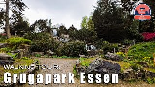 Rainy Day Walk in Grugapark Essen 🌧️ | Relaxing ASMR Nature Tour