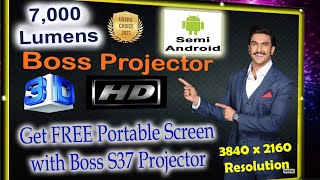 Boss s37 projector first look ,reviews, unboxing