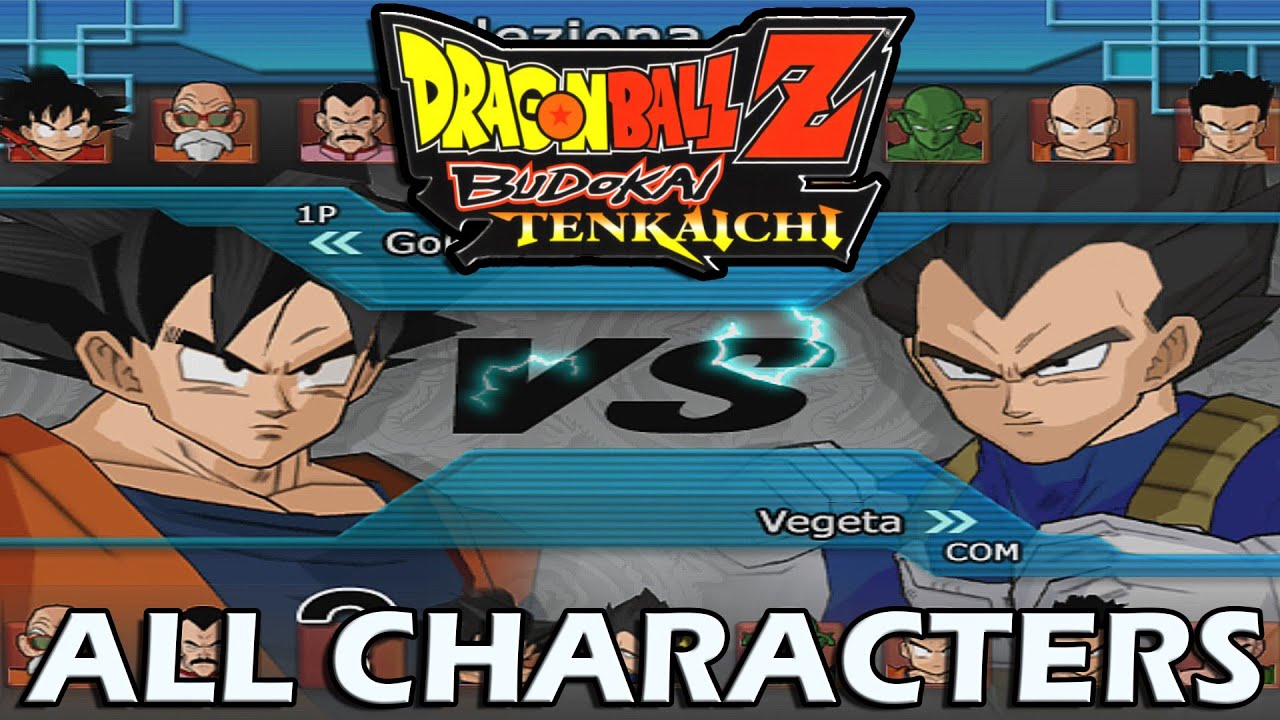 Dragon Ball Z Budokai Tenkaichi 1 | ALL CHARACTERS ITA - YouTube