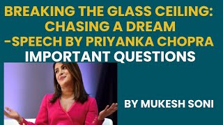 #breaking the glass ceiling #priyankachopraspeech #questionanswer