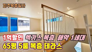 (파주복층빌라)NO.1763 해약1세대 65평 5룸 복층 가성비 좋은 마지막1세대 놓치기 아까워요~ 운정역세권 야당동 파주신축빌라