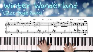 Winter Wonderland /Jazz Christmas Carol(재즈 크리스마스 캐롤)/Piano Cover 피아노 커버/Piano Sheet Music 피아노 악보